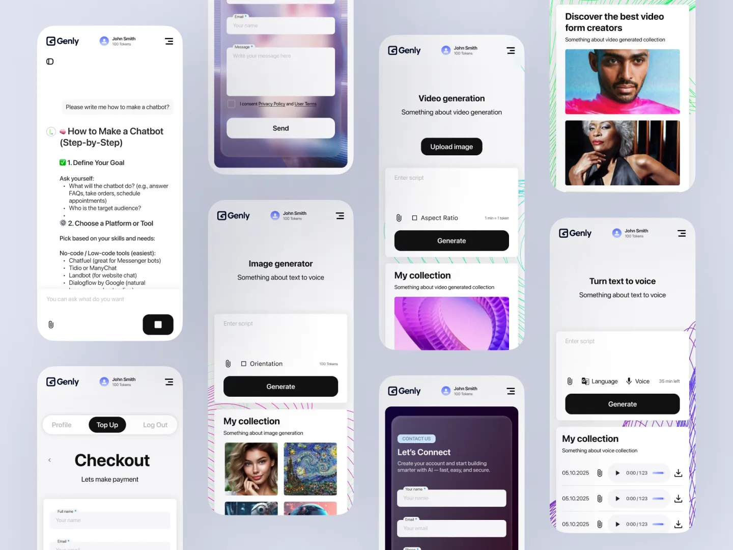 Genly — studios: audio, image, video