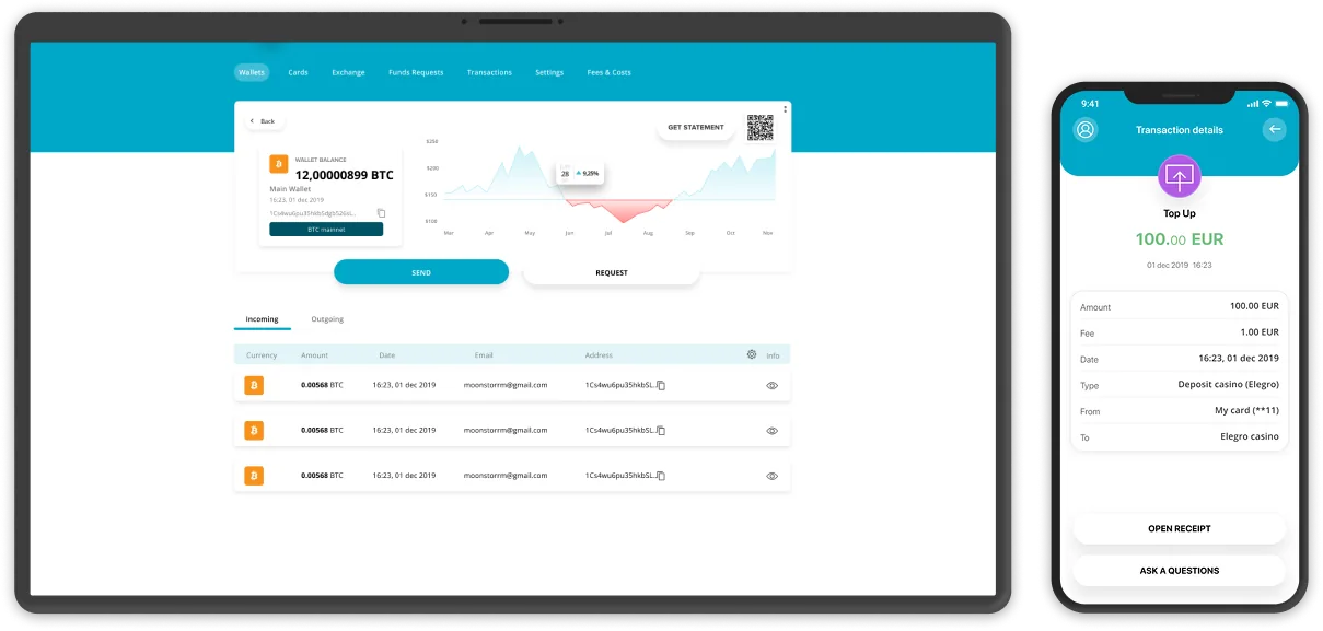 Payment gateway — mobile wallet + checkout