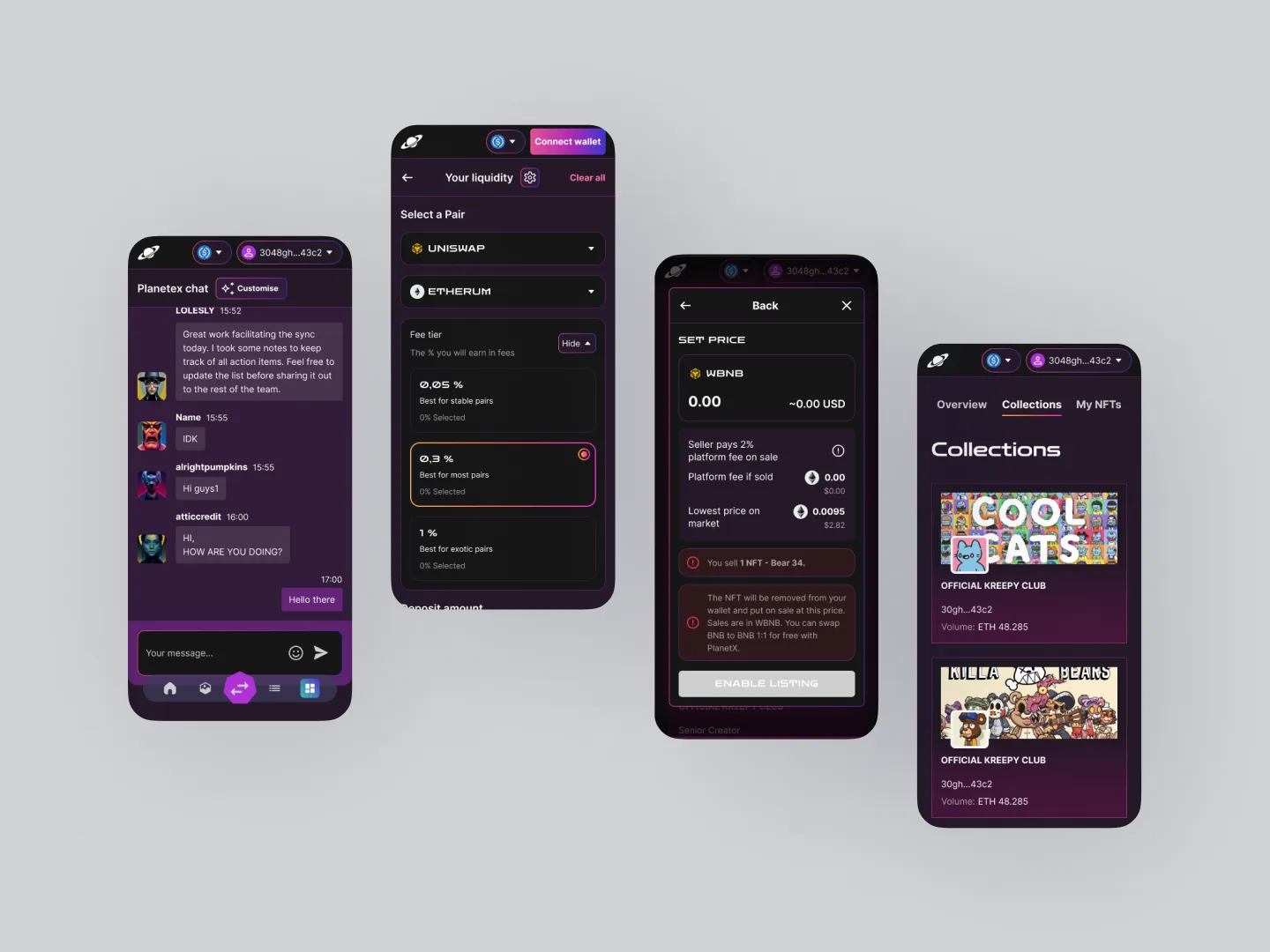 DexPlanet — DEX swap + wallet connect
